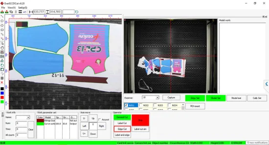 100W 130W CCD 카메라 레이저 커팅 머신 천 섬유 천 커팅 머신 자동 공급기 판매